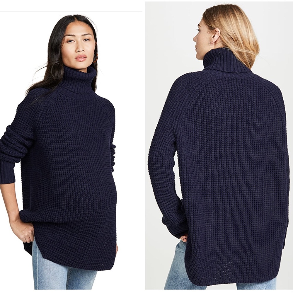 Hatch maternity waffle turtleneck